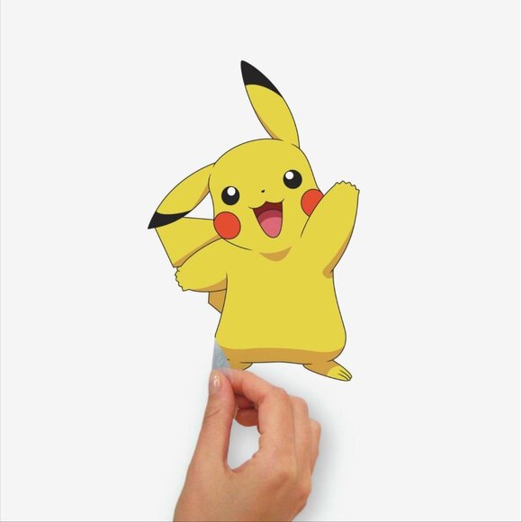 Pokemon Pikachu Stickers, Set of 8, Wall Decals, Reusable, Peel & Stick Wall Art - Picture 2 of 4